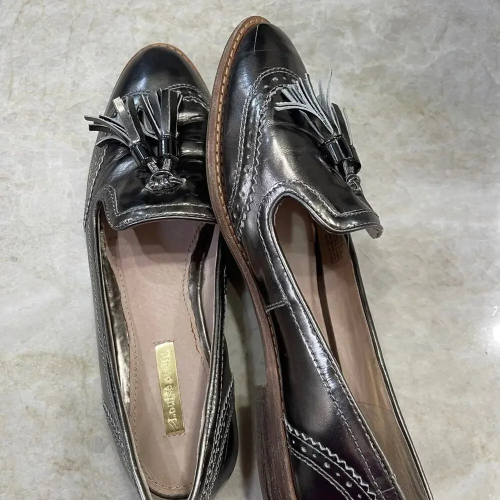 Louise et Cie LO-JOEY pewter Loafers sz 8-1/2